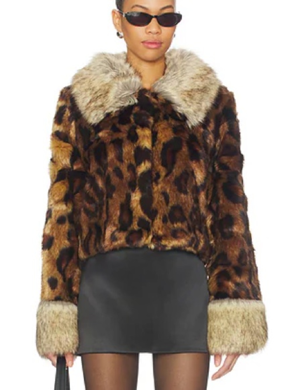 Unreal Fur Hidden Tiger Jacket in Leopard Print